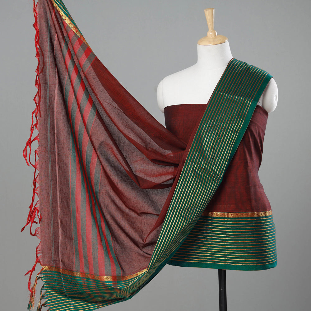 3pc Phulkari Embroidered Silk Cotton Suit Material Set by ITOKRI CRAFTS  INITIATIVE l iTokri आई.टोकरी