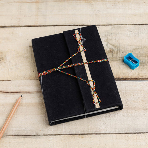 Fabric Cover Handmade Paper Notebook with Thread Lock