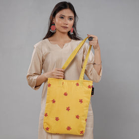  Chandi Maati Kantha Work Silk Cotton Tote Bag 
