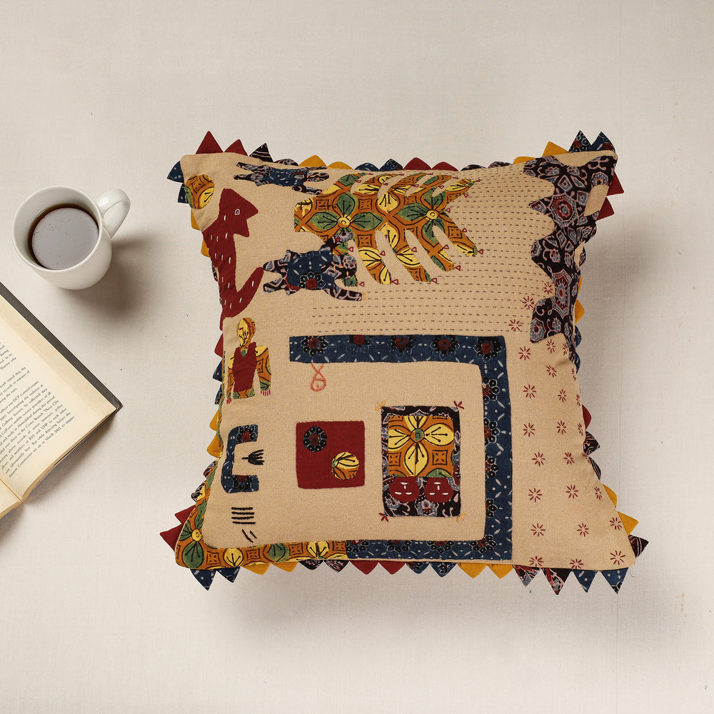 Applique work Cushion Cover