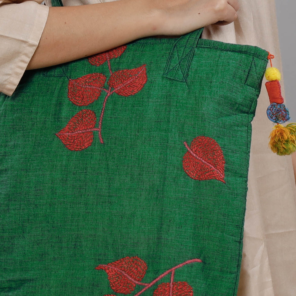 kantha work tote bag