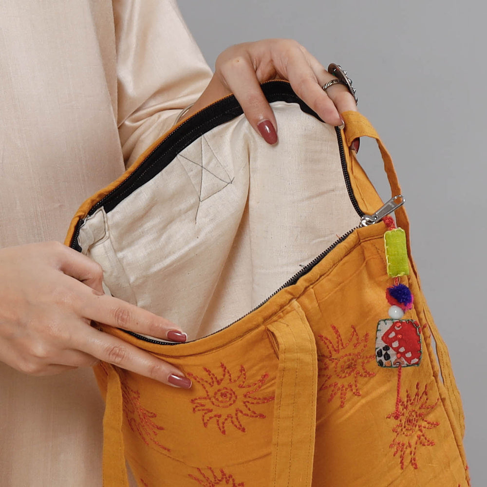 kantha work tote bag