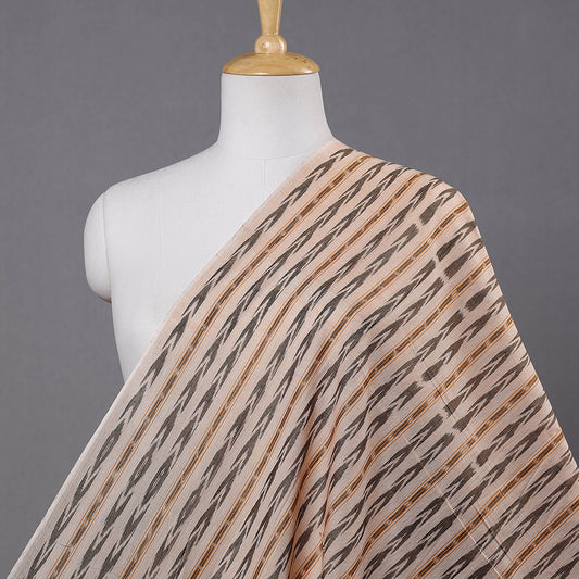 Brown - Sambalpuri Ikat Weave Cotton Fabric