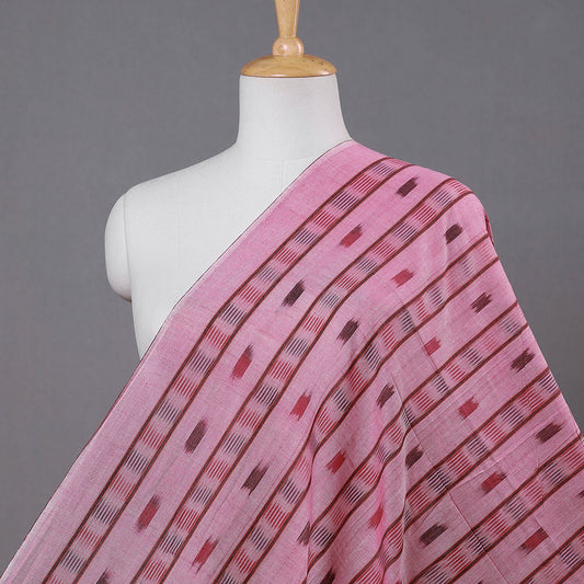 Pink - Sambalpuri Ikat Weave  Handloom Cotton Fabric