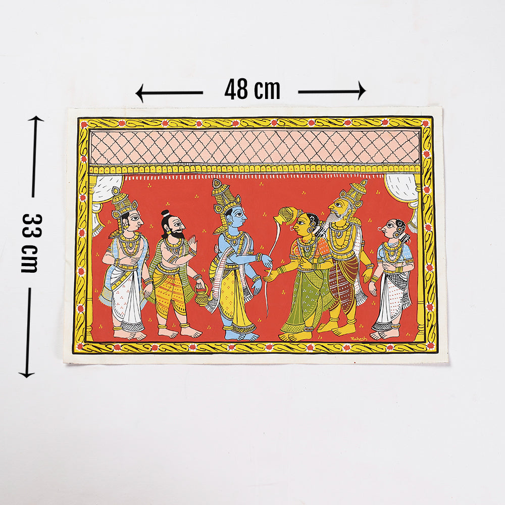 Handpainted Cheriyal Paintings by Dhanalakota Rakesh (13 x 19 in)
