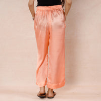 Peach - Pure Modal Silk Plain Palazzo