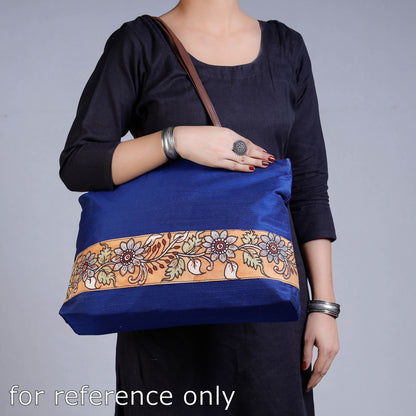Shoulder Bag - Handpainted Kalamkari Natural Dyed Ghicha Silk