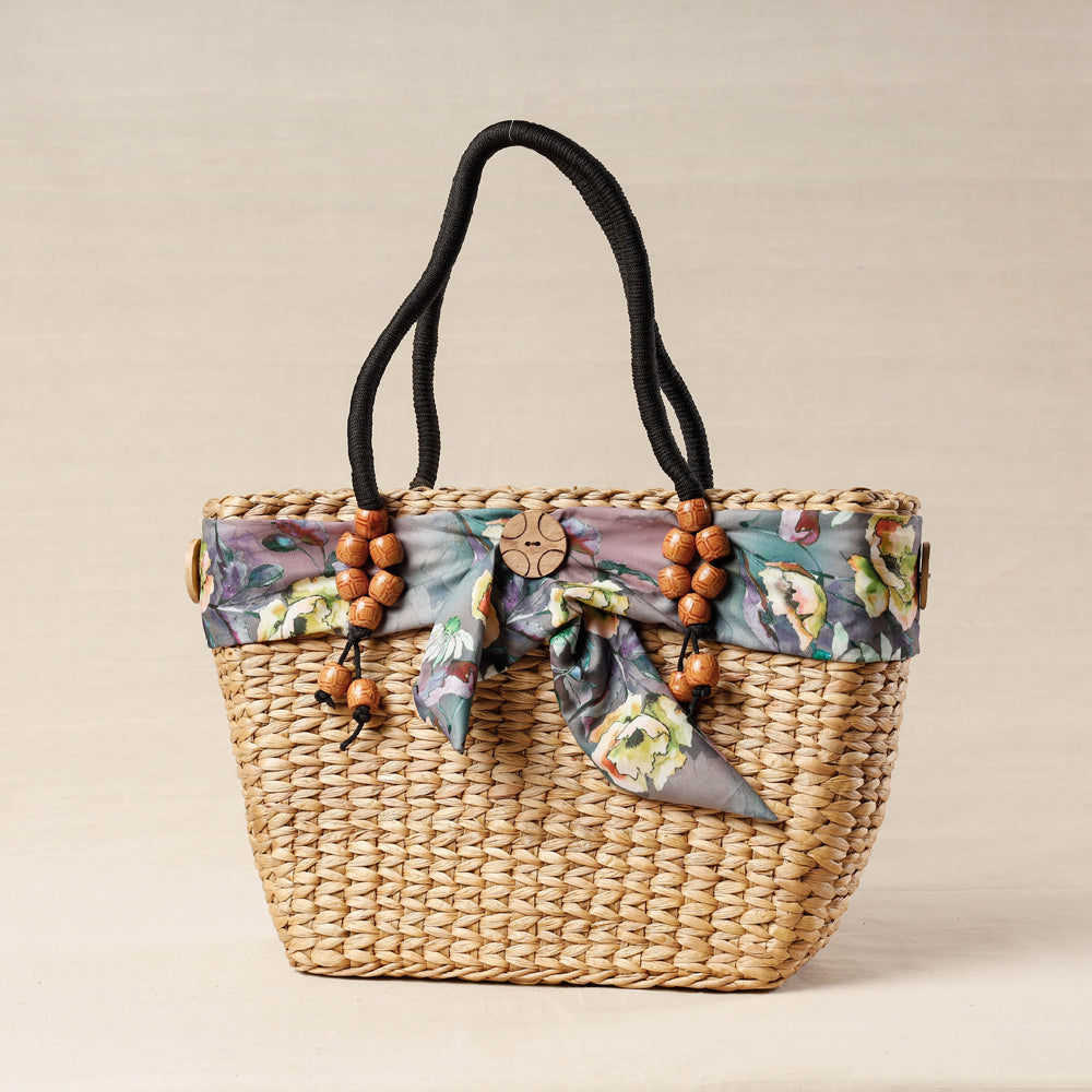 Handmade Organic Water Hyacinth Shoulder Bag from Assam