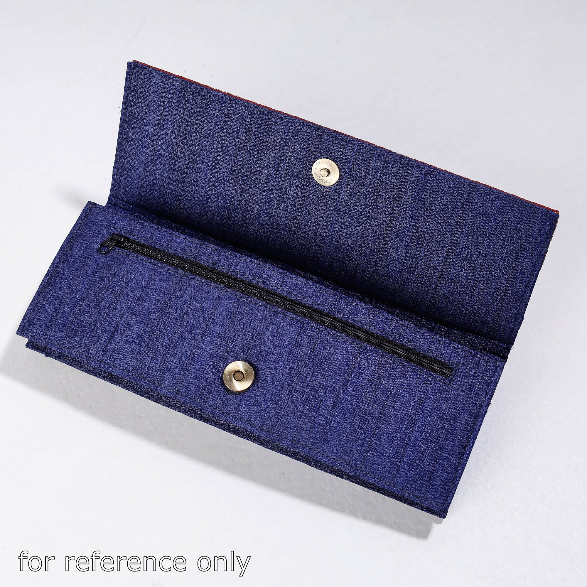 Red Handpainted Kalamkari Natural Dyed Ghicha Silk Clutch