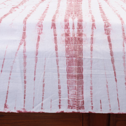 White - Shibori Tie-Dye Cotton Single Bed Cover (87 x 58 in)