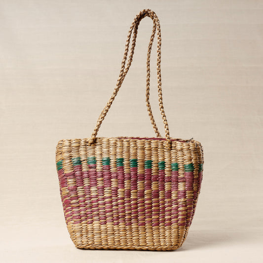 Handmade Organic Water Hyacinth Shoulder Bag from Assam