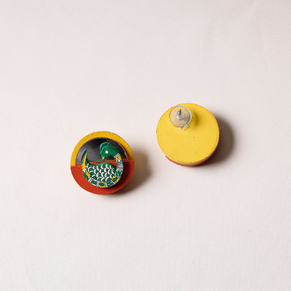 madhubani handpainted earrings