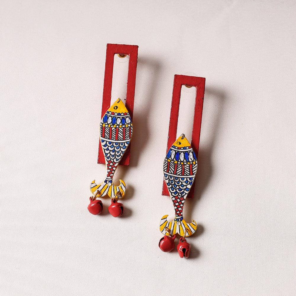madhubani handpainted earrings