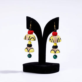 handpainted Jute earrings