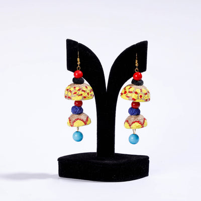handpainted Jute earrings