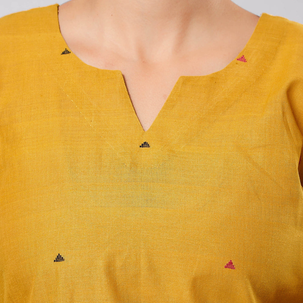 Jamdani Handloom Cotton Short Kurta for Women