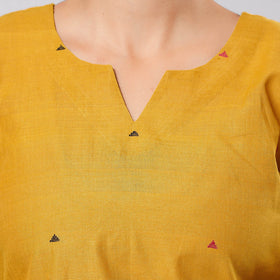 Jamdani Handloom Cotton Short Kurta for Women