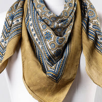 Ajrakh Block Printing Cotton Scarf from Kutch