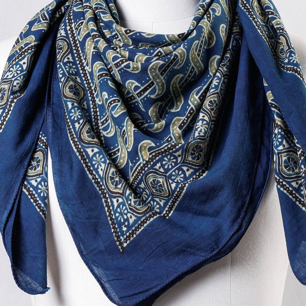 ajrakh cotton scarf