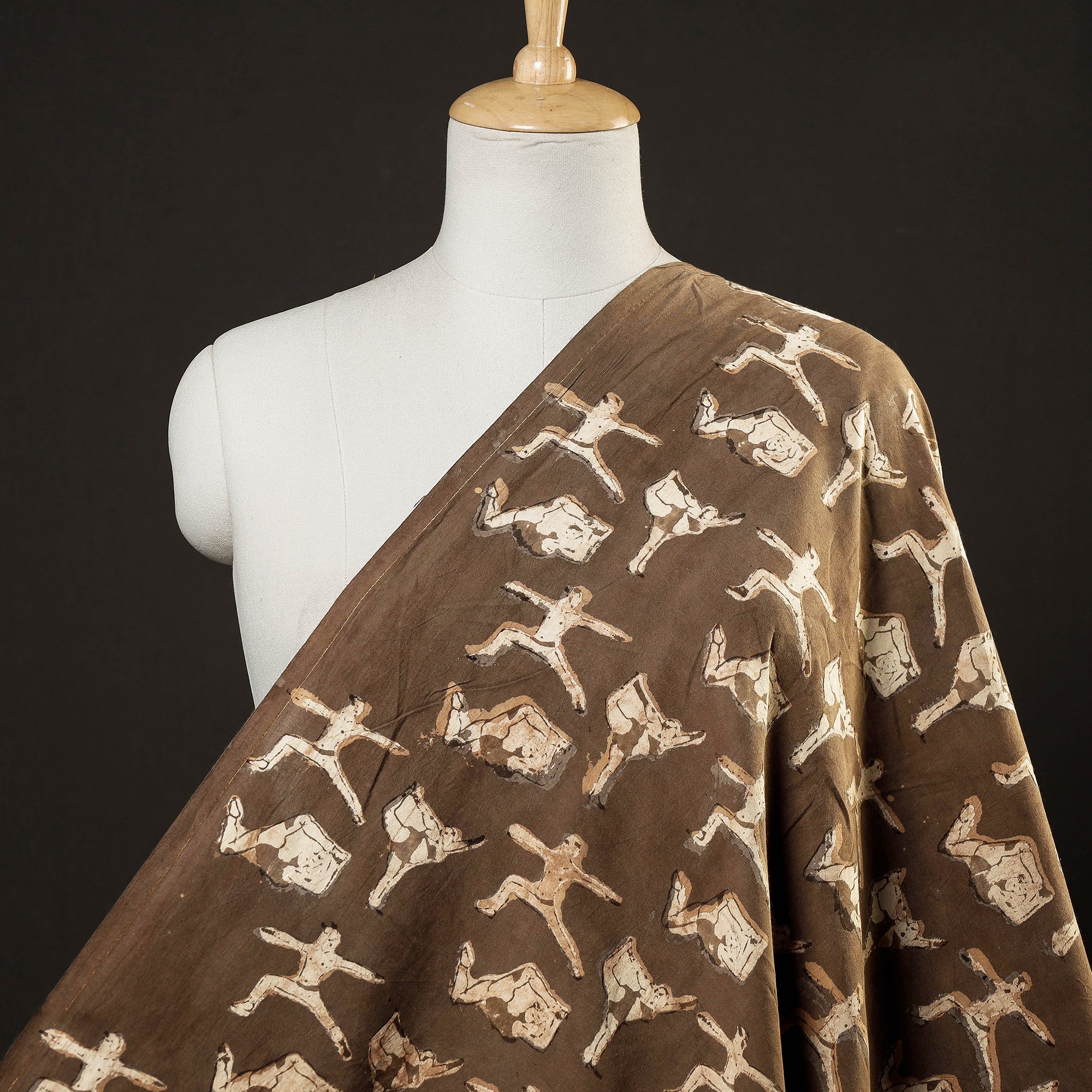 Bindaas Block Printed Cotton Natural Dyed Fabric