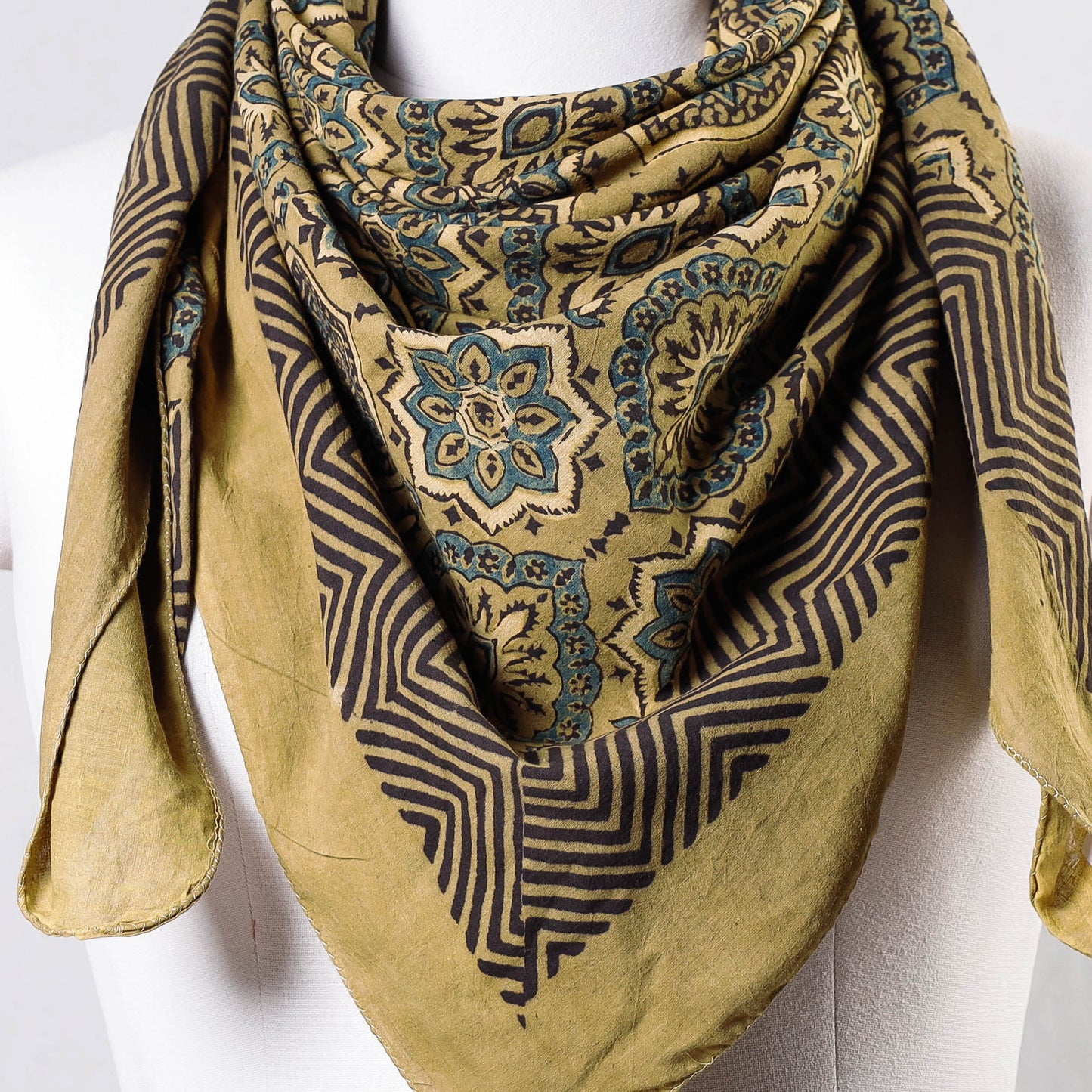 ajrakh cotton scarf