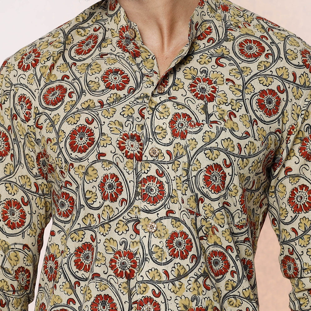 Kalamkari block printed shirt