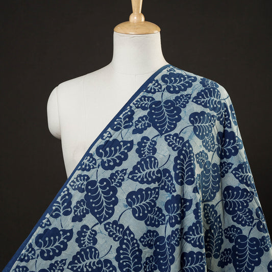 Blue - Bindaas Block Printing Natural Dyed Cotton Fabric