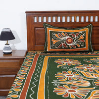 batik double bed cover set