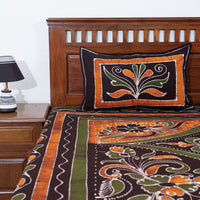 batik double bed cover set