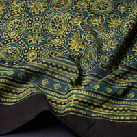 Green - Ajrakh Block Printing Cotton Scarf from Kutch