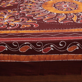  Hand Batik Printed Cotton Double Bed Cover with Pillow Covers 