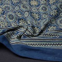 Blue - Ajrakh Block Printing Cotton Scarf from Kutch