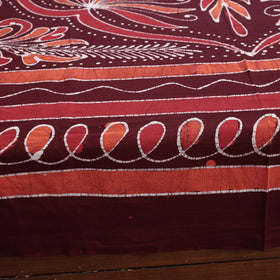 Buy Hand Batik Printed Cotton Double Bed Cover with Pillow Covers Online at iTokri.com