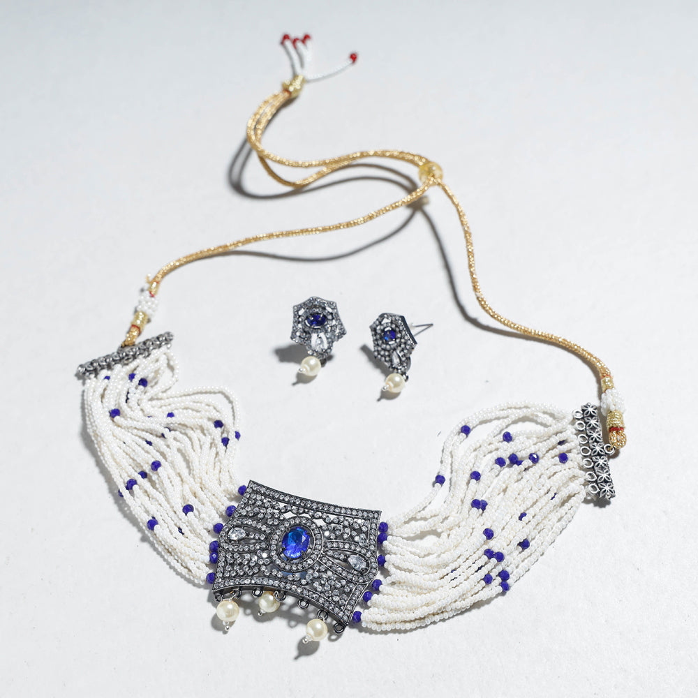 Antique Finish Beadwork Necklace Set