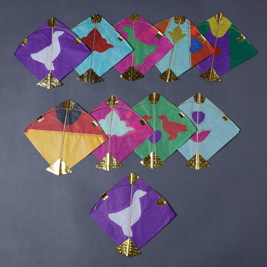 पतंग Kite - Handmade Paper Work Decor Item (Set of 10)
