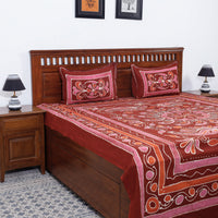 batik double bed cover set