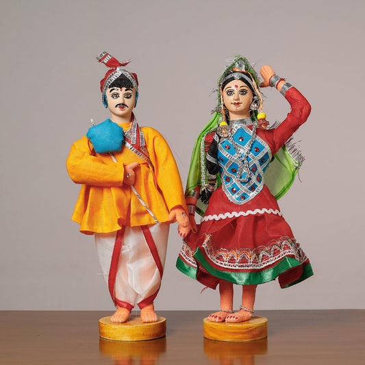Traditional Handmade Rajasthani Couple Dolls