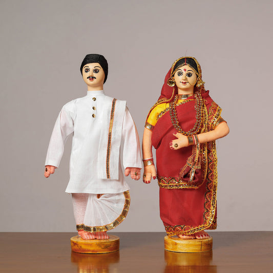 Traditional Handmade Bengali Couple Dolls