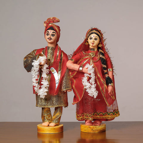 Traditional Handmade Marwadi Couple Dolls