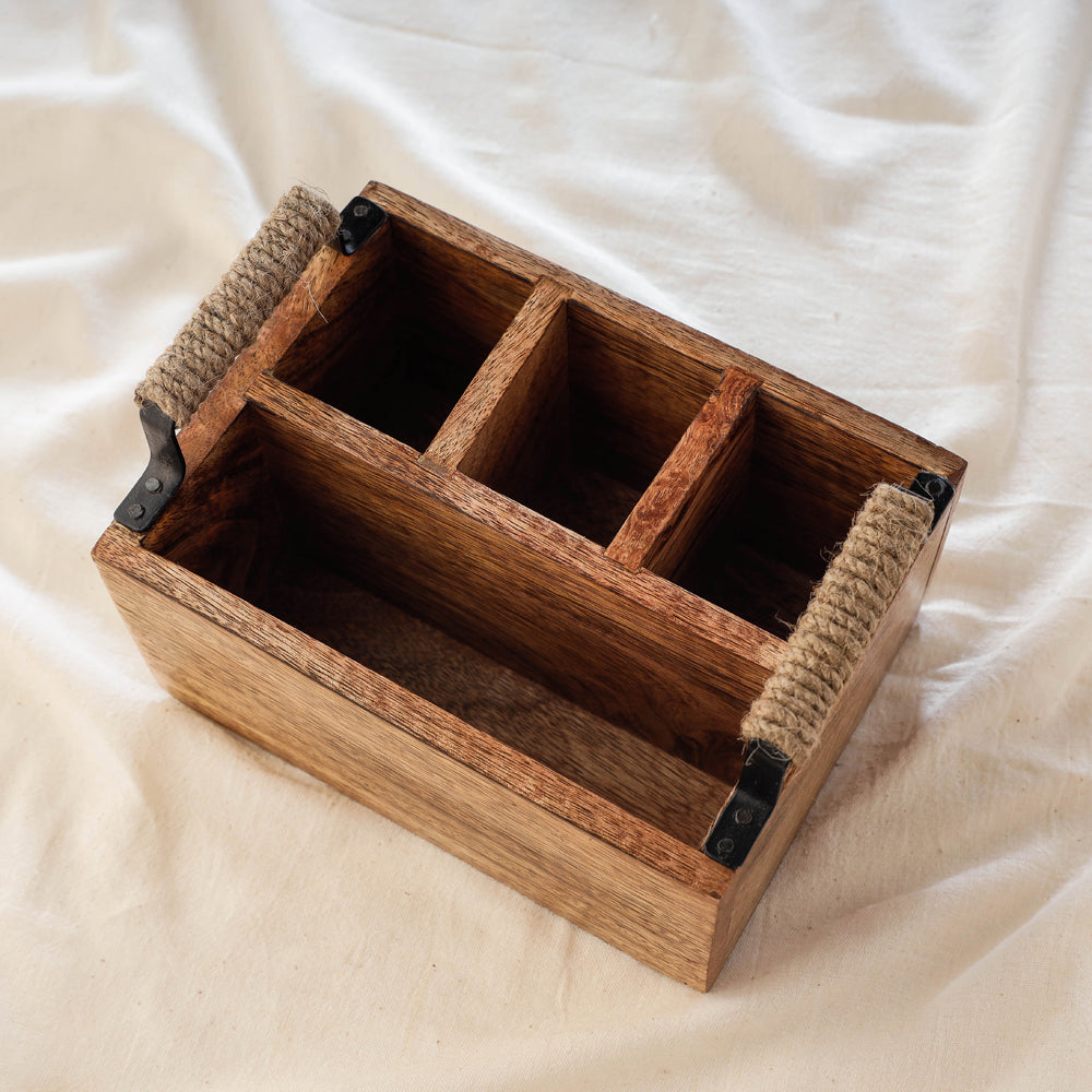 wooden cutlery holder