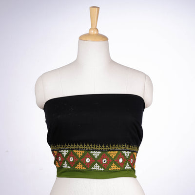 Bengal Kantha Embroidered Kutch Design Pure Cotton Blouse Piece