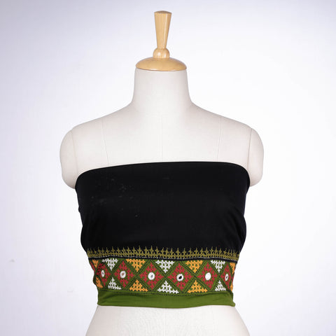 Bengal Kantha Embroidered Kutch Design Pure Cotton Blouse Piece