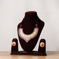 handpainted terracotta necklace set