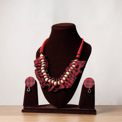 Bishnupur Handcrafted Fabric Necklace Set