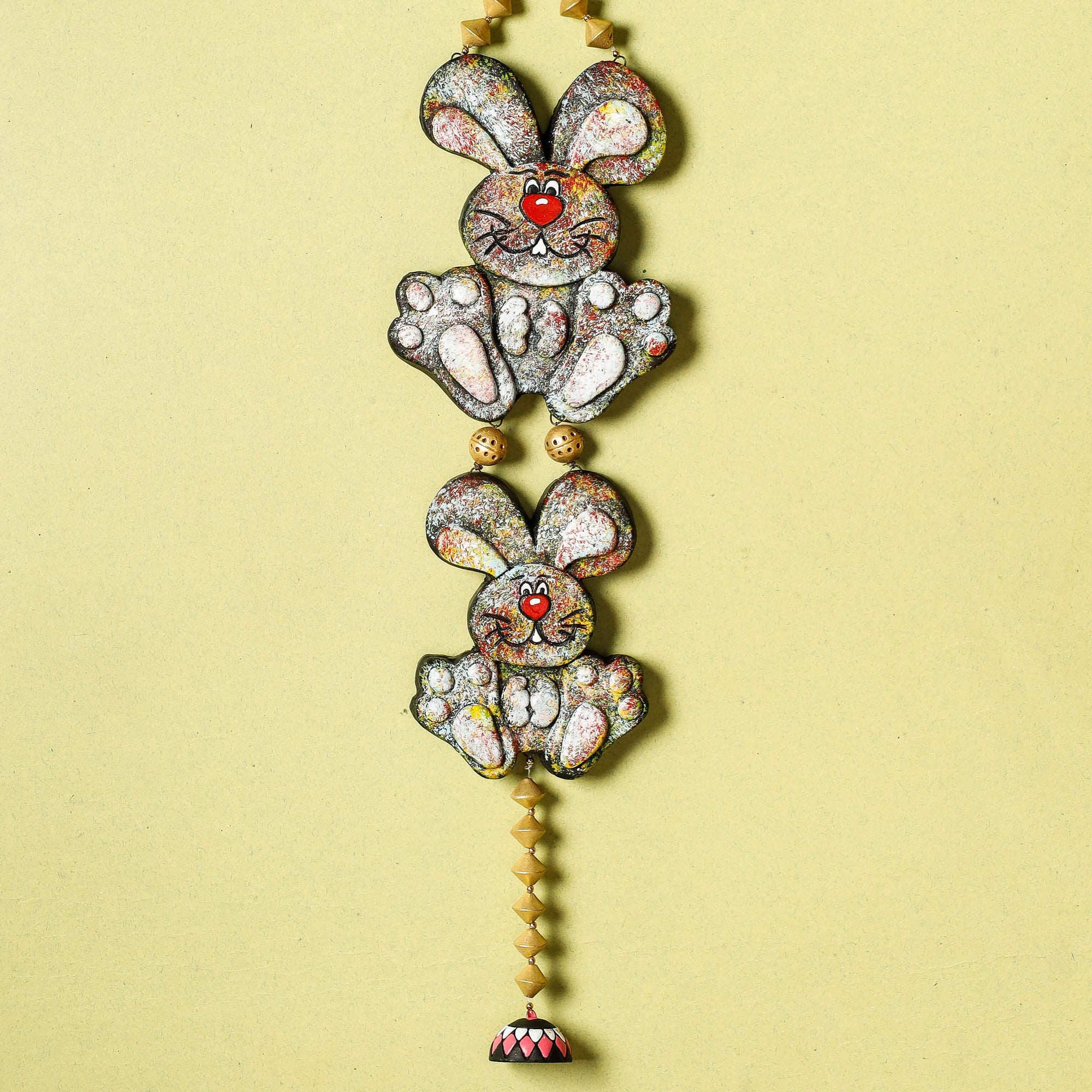  Bishnupur Handpainted Terracotta Wall Hanging 