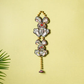  Bishnupur Handpainted Terracotta Wall Hanging 