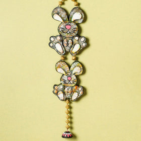  Bishnupur Handpainted Terracotta Wall Hanging 