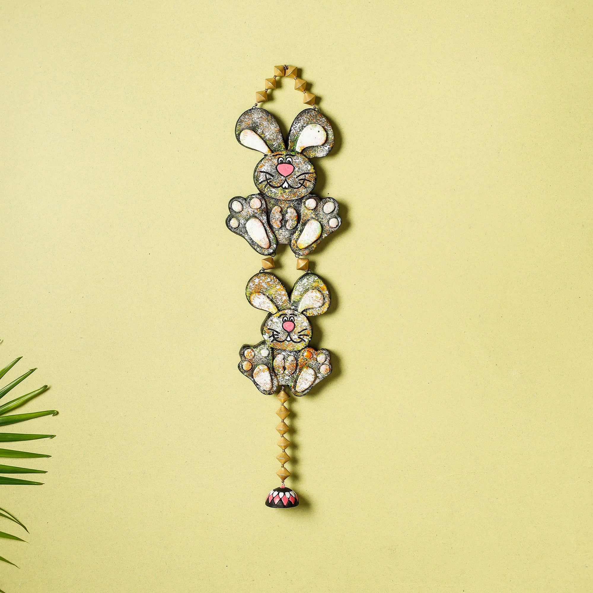  Bishnupur Handpainted Terracotta Wall Hanging 