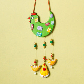  Bishnupur Handpainted Terracotta Wall Hanging 