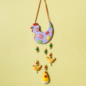  Bishnupur Handpainted Terracotta Wall Hanging 